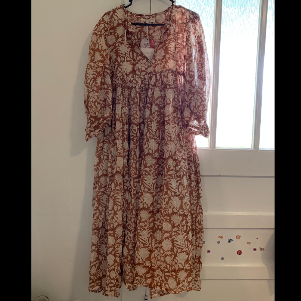 Daughters of India Kyra MIDI Dress - Caramel